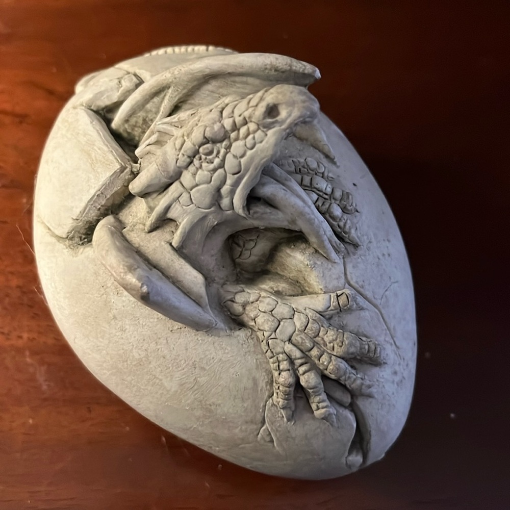 Clay dragon egg by an un-named artist